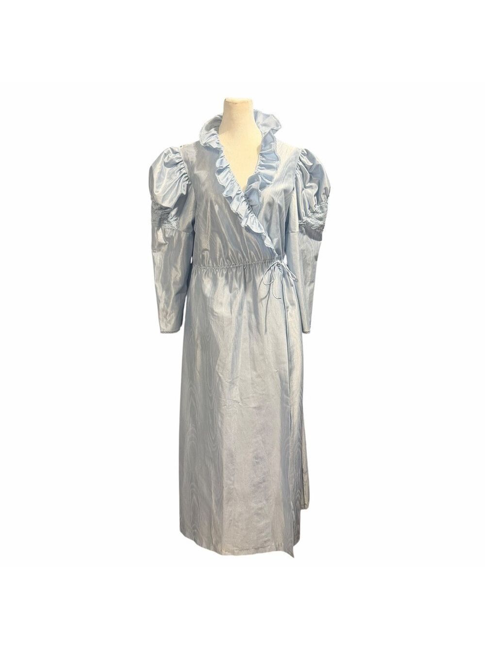 Jolie Two Juliet Puff Sleeves Wrap Around  Ruffled Collar Victorian Robe Medium